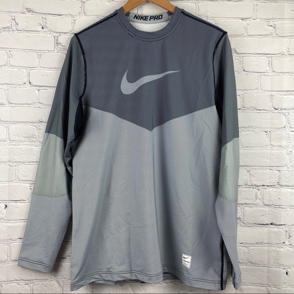 Nike pro dry fit fitted long sleeve shirt size L - Picture 1 of 6